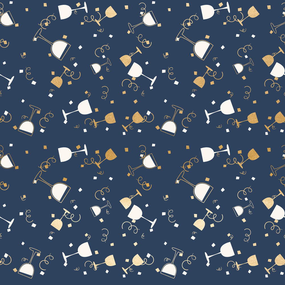 Navy and Gold Celebration Fat Quarter Bundle