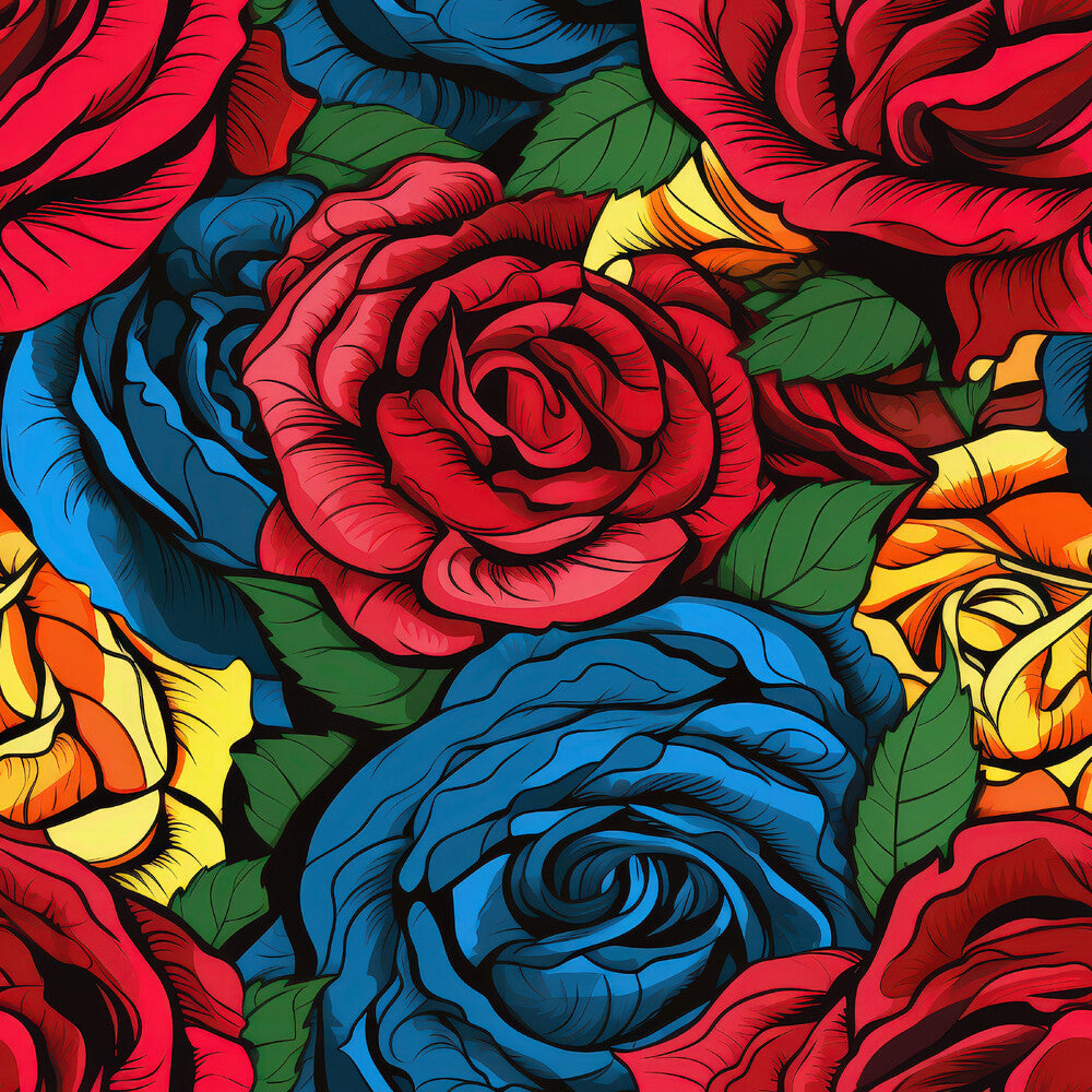 Pop Art Roses Fat Quarter Bundle
