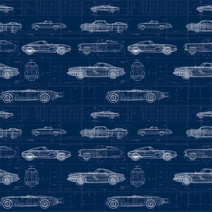 Vintage Car Blueprint Fat Quarter Bundle