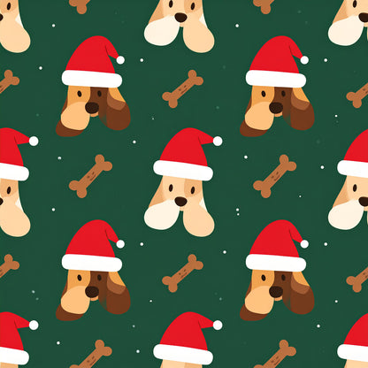 Festive Dogs And Holiday Cheer Fat Quarter Bundle