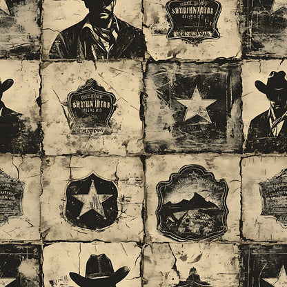 Wild West Wanted Signs Fat Quarter Bundle