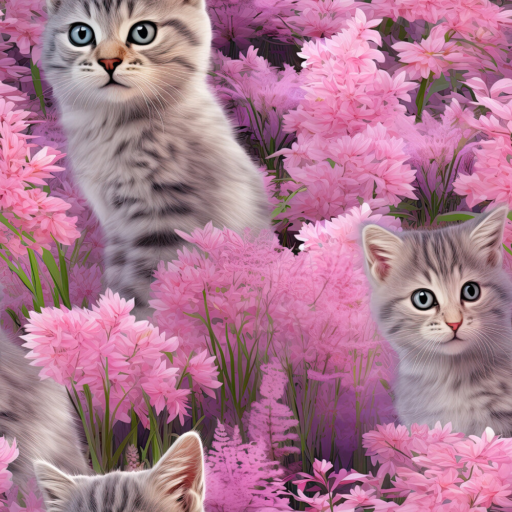 Kittens in Wildflowers Fat Quarter Bundle