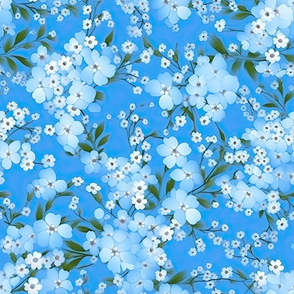 Forget Me Not Blue Florals Fat Quarter Bundle
