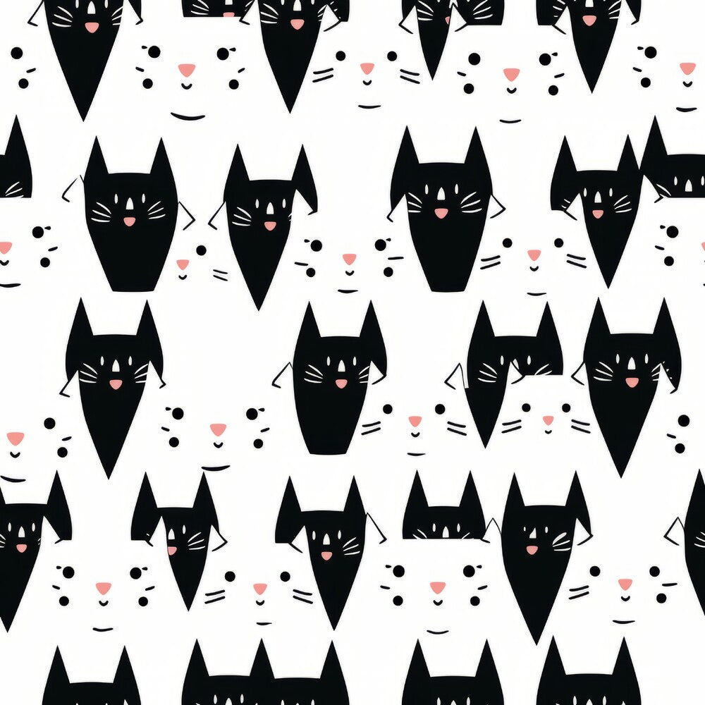 Black and White Cats Fat Quarter Bundle