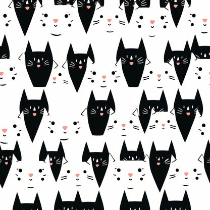 Black and White Cats Fat Quarter Bundle