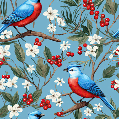 Cute Winter Birds Fat Quarter Bundle