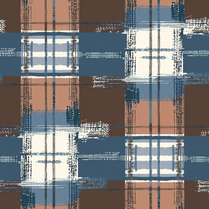 Blue and Brown Gingham Fat Quarter Bundle
