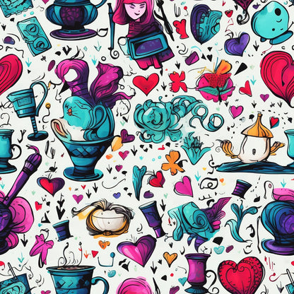 Abstract Alice in Wonderland Fat Quarter Bundle