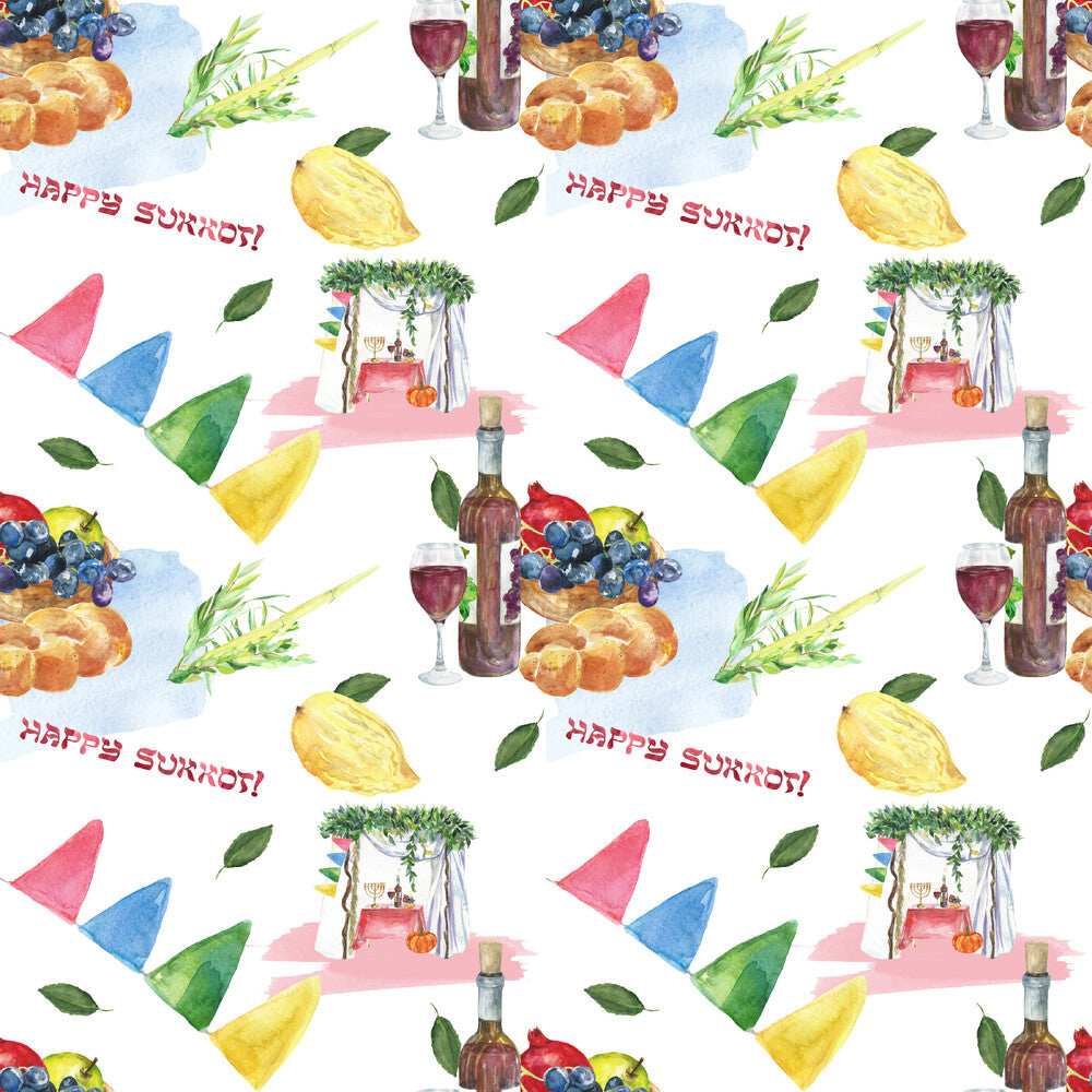 Watercolor Happy Sukkot Fat Quarter Bundle