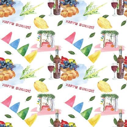 Watercolor Happy Sukkot Fat Quarter Bundle