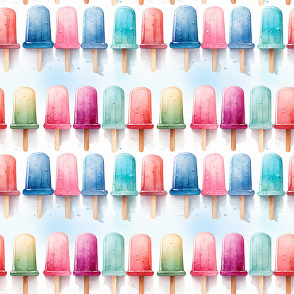 Watercolor Summer Popsicle Fat Quarter Bundle