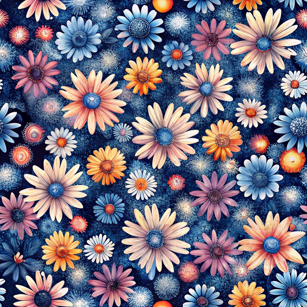 Funky Daisy Watercolor Fat Quarter Bundle