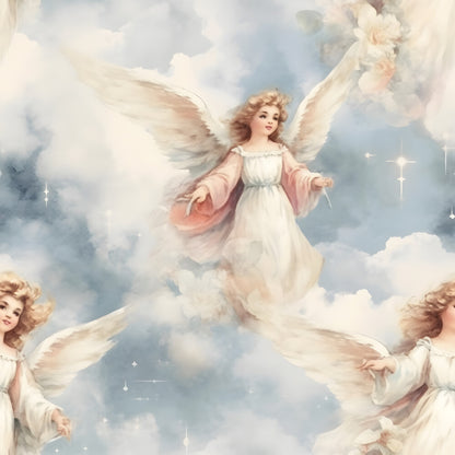 Vintage Angels in Heavenly Skies Fat Quarter Bundle