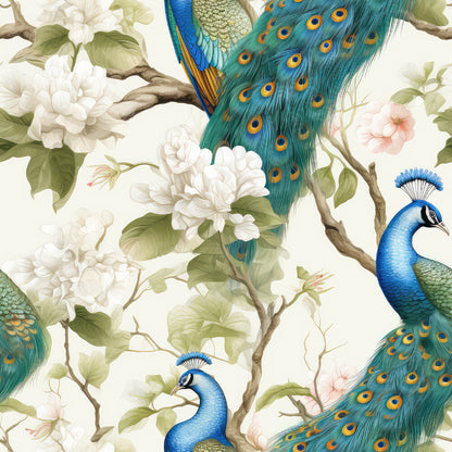 Watercolor Peacocks Fat Quarter Bundle