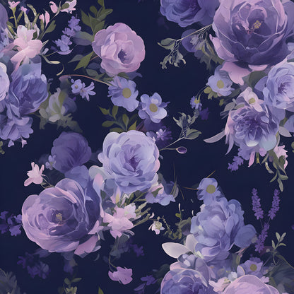 Purple Night Flowers Fat Quarter Bundle