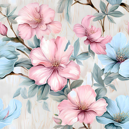 Pastel Floral Wood Fat Quarter Bundle
