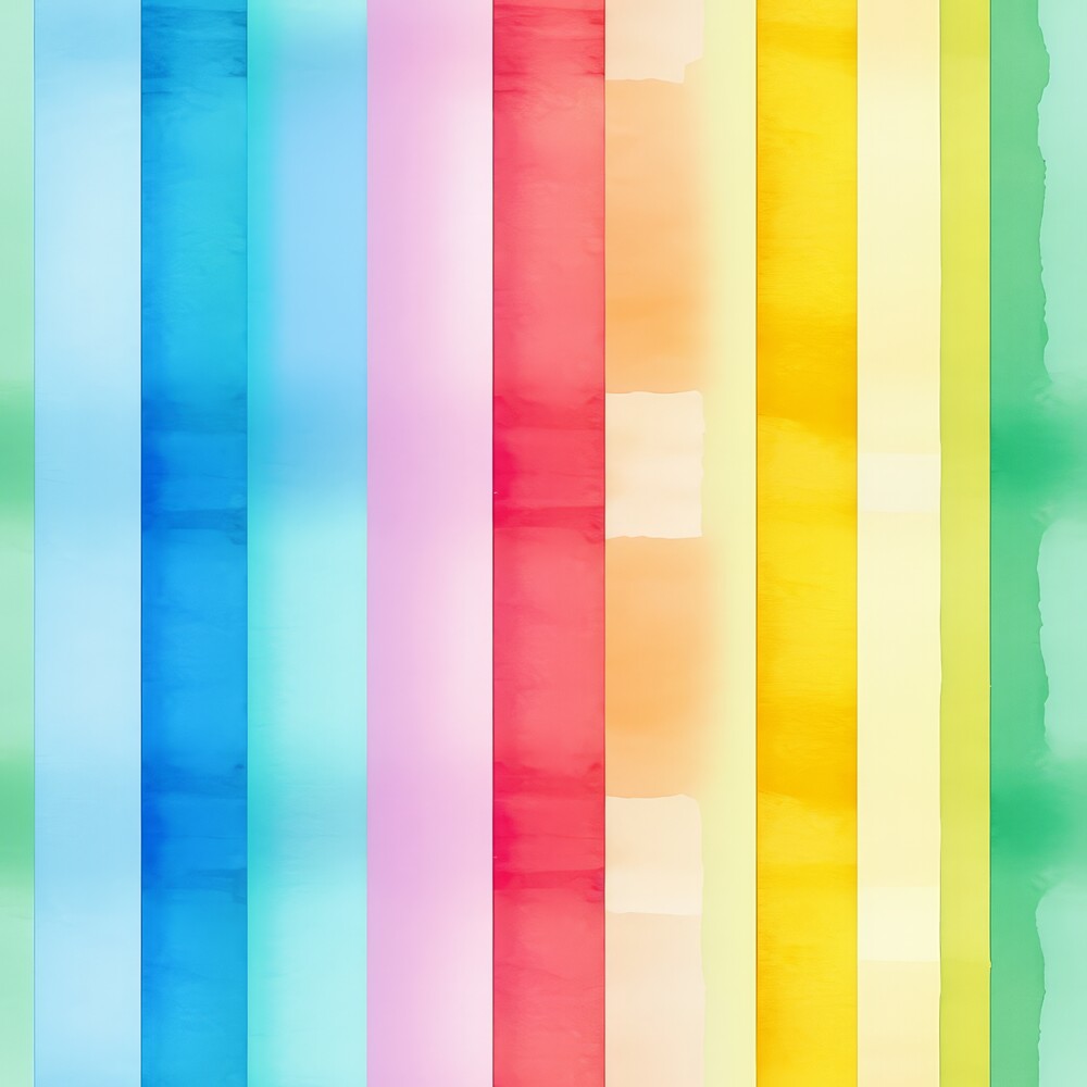 Watercolor Rainbow Stripes Fat Quarter Bundle