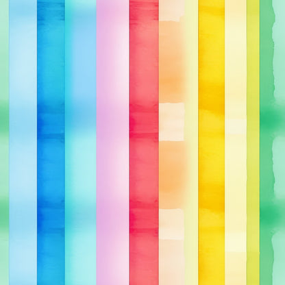 Watercolor Rainbow Stripes Fat Quarter Bundle