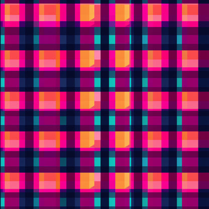 Neon Gingham Fat Quarter Bundle