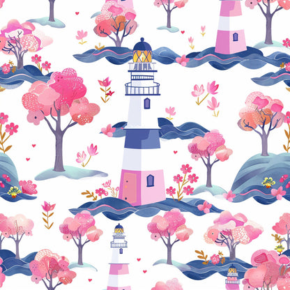 Springtime Lighthouse Scene Fat Quarter Bundle