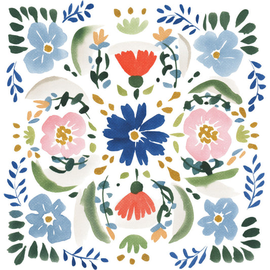 Floral Kaleidoscope Fabric Panel 49