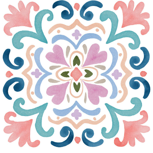 Floral Kaleidoscope Fabric Panel 17