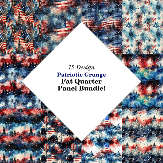 Patriotic Grunge Fat Quarter Bundle