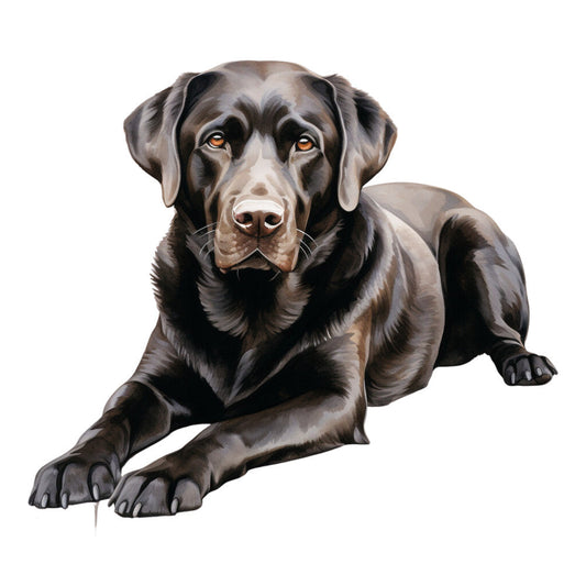 Watercolor Labrador Fabric Panel 17