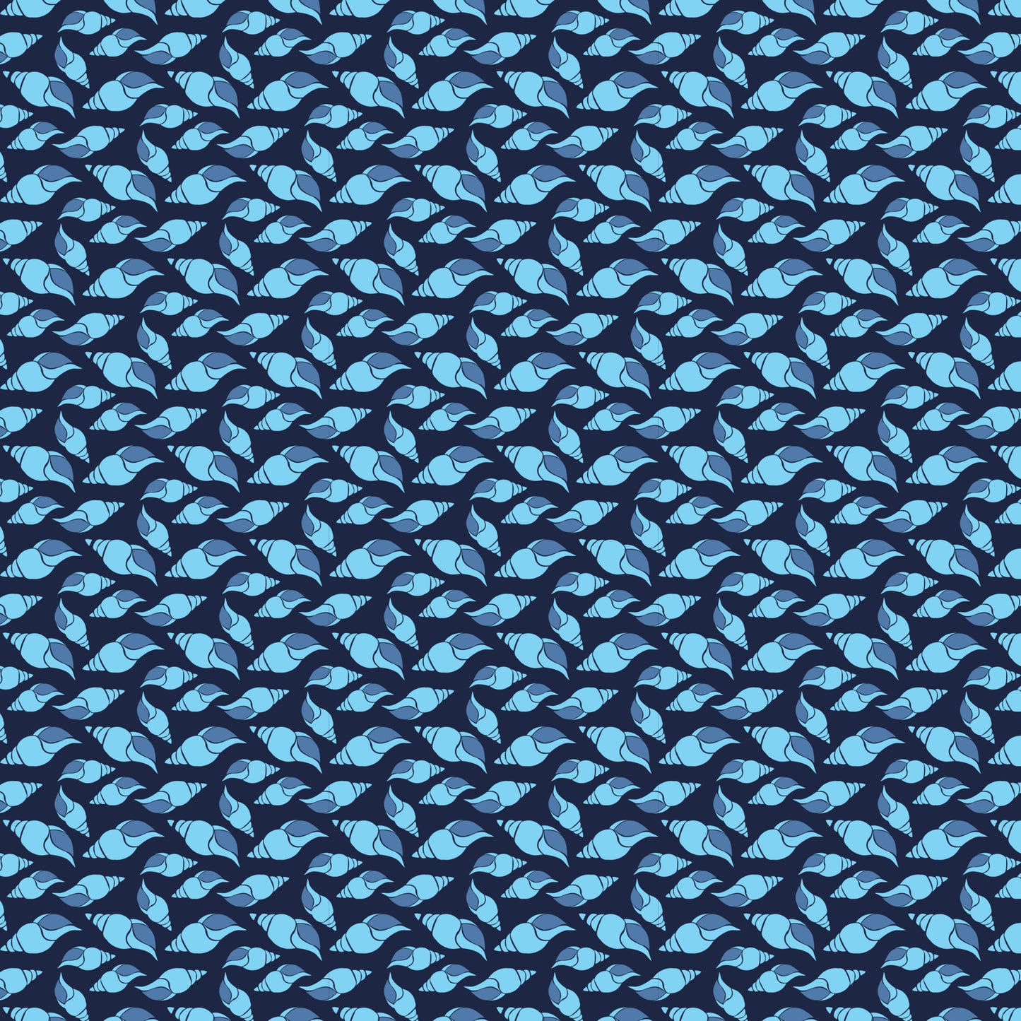 Navy Nautical Sea Pattern 13 Quilting Cotton Fabric