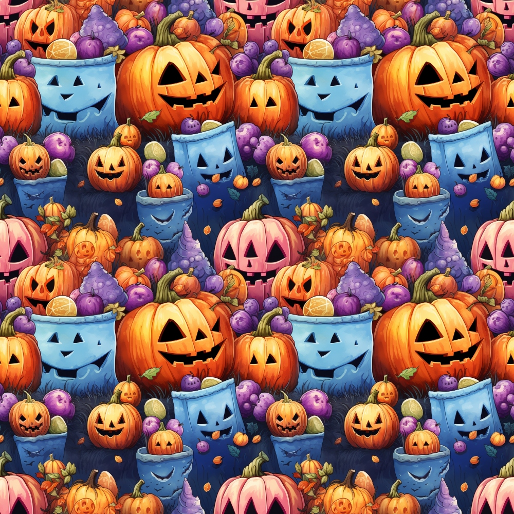 Daily Deal: Spooky Season Pattern 37 Quilting Cotton Fabric - 45" x 1 Yard"