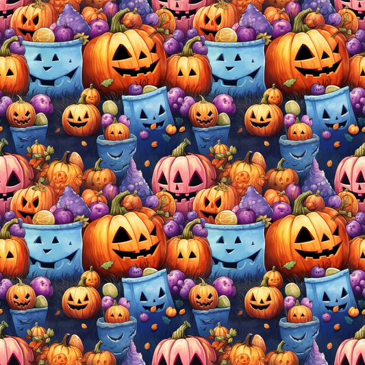 Daily Deal: Spooky Season Pattern 37 Quilting Cotton Fabric - 45" x 1 Yard"
