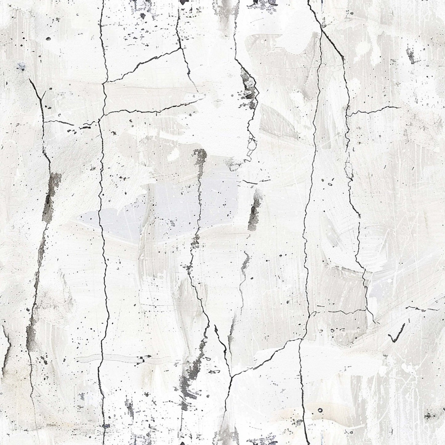 cracked wall, weathered concrete, white surface, gray stains, aged texture, distressed finish, neutral tones, worn appearance, vintage patina, rustic surface, peeling paint, concrete cracks, faded white, shabby chic, quilting cotton, fabric panel, weathered look, industrial texture