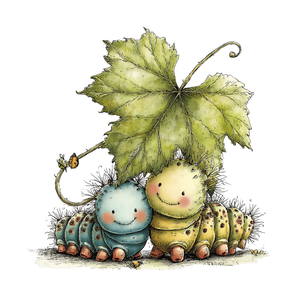 Whimsical Caterpillar Fabric Panel 28
