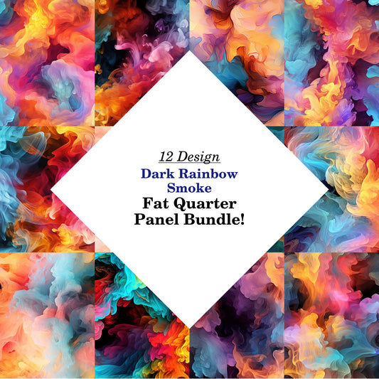 Dark Rainbow Smoke Fat Quarter Bundle