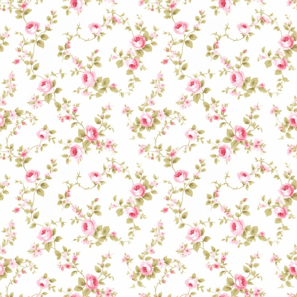 Daily Deal: Floral Pink Cottage Gardens Pattern 6 Quilting Cotton Fabric - 118" x 2 Yards"