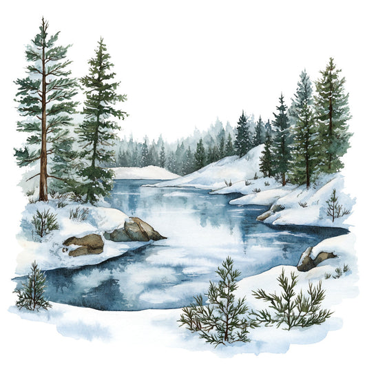 Winter Scotland Fabric Panel 21