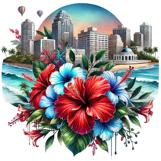 Come to Puerto Rico Fabric Panel 4