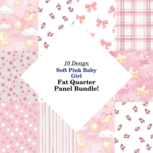 Soft Pink Baby Girl Fat Quarter Bundle