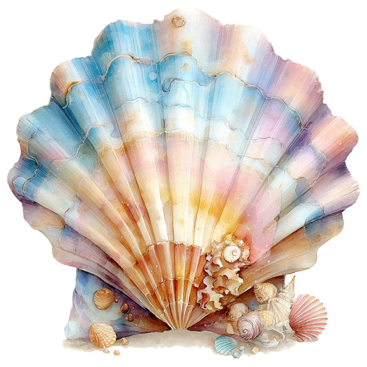 Colorful Seashell Fabric Panel 45