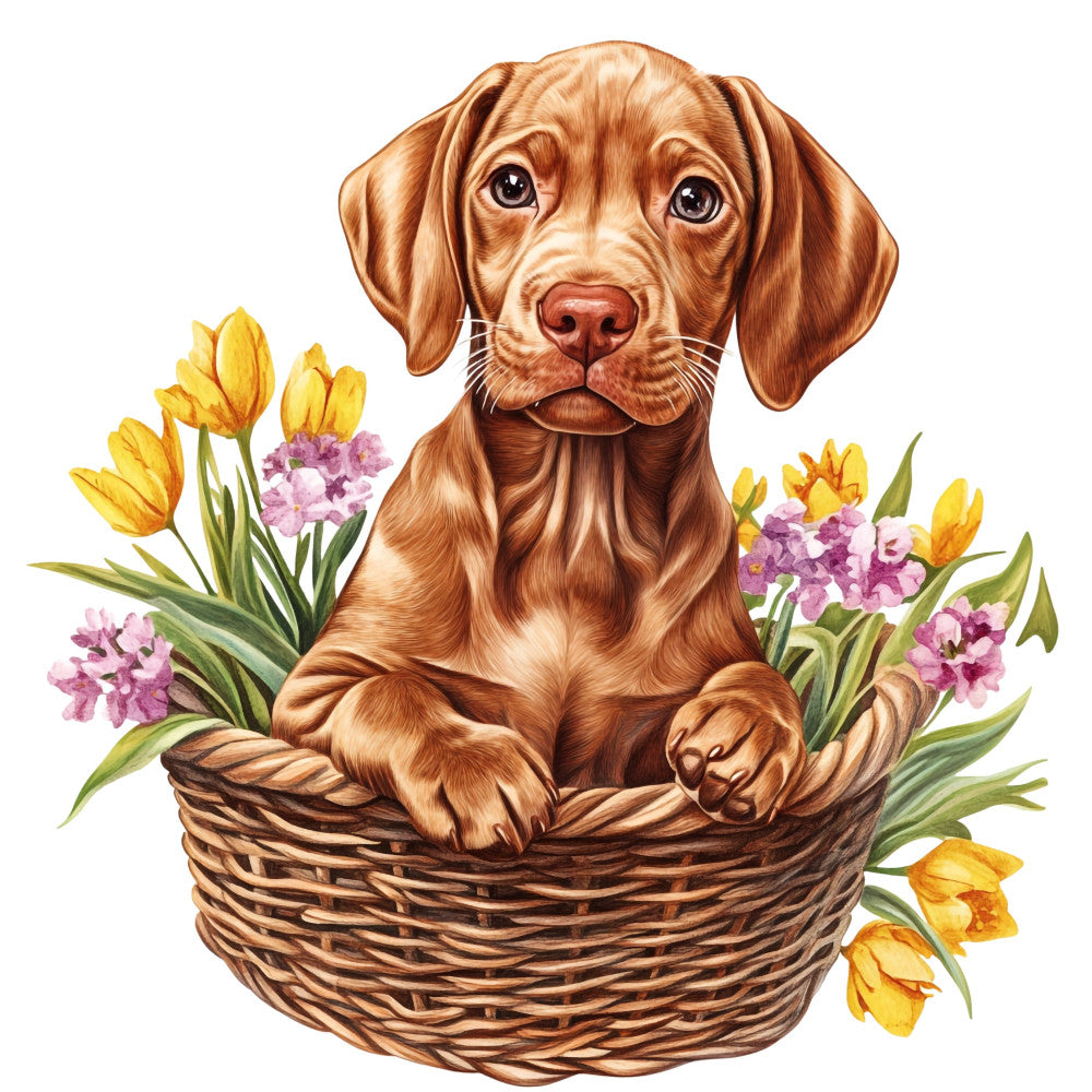 Watercolor Vizslas Fabric Panel 16