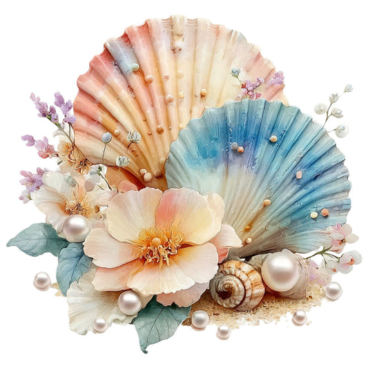 Colorful Seashell Fabric Panel 43
