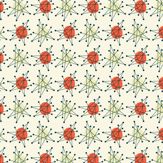 1950s Atomic Age Pattern 9 Quilting Cotton Fabric