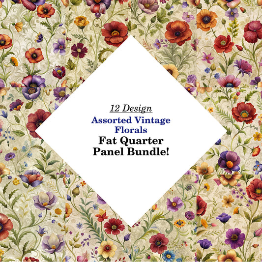 Assorted Vintage Florals Fat Quarter Bundle