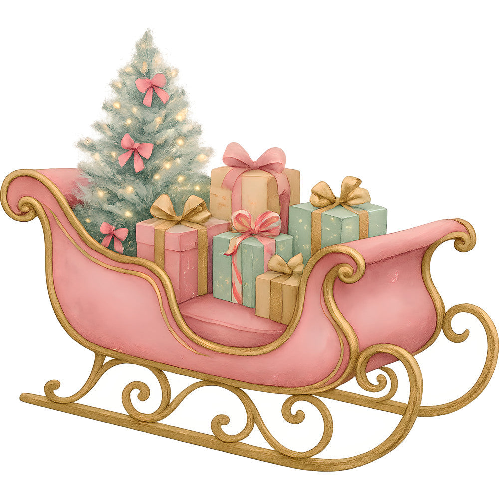 A Pink Christmas Fabric Panel 15