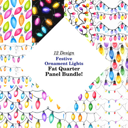Festive Ornament Lights Fat Quarter Bundle