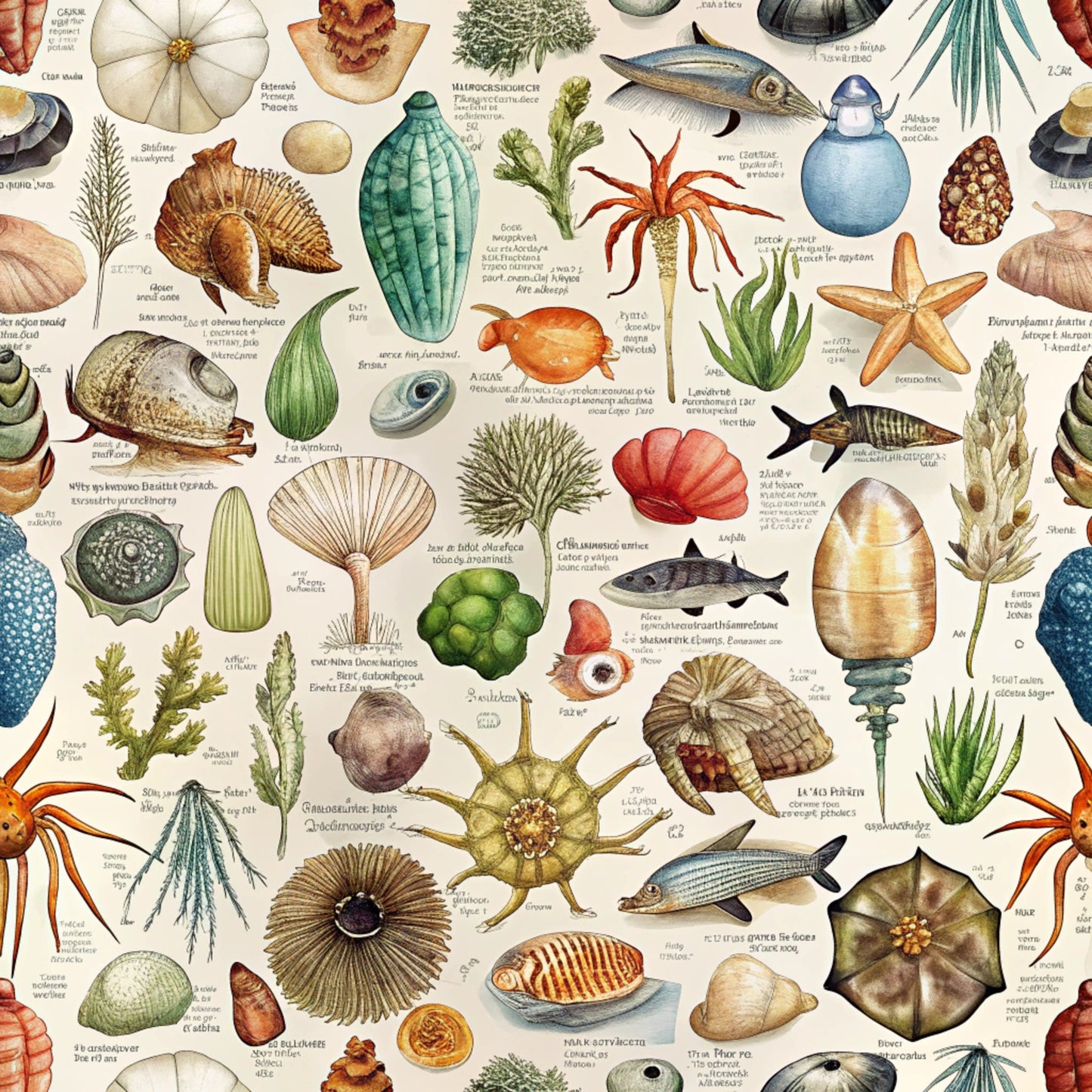 Magical Sea Pattern 18 Quilting Cotton Fabric