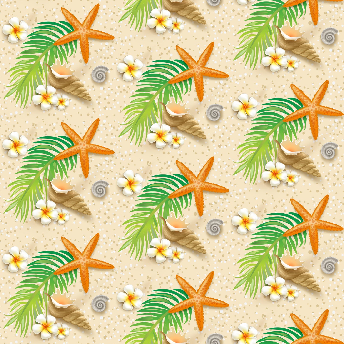 Summer Beach Pattern 12 Quilting Cotton Fabric