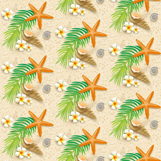 Summer Beach Pattern 12 Quilting Cotton Fabric