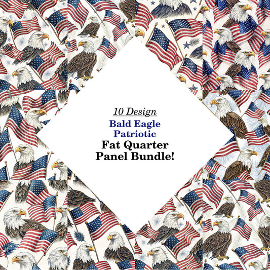 Bald Eagle Patriotic Fat Quarter Bundle