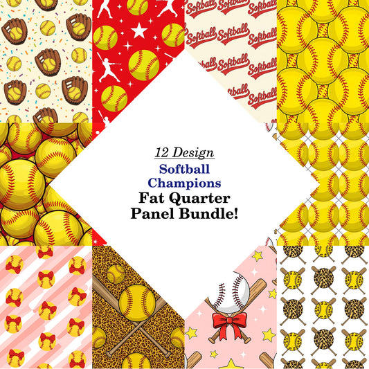 Softball Champions Fat Quarter Bundle